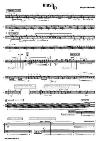 Mashup for Solo Snare Drum - Score