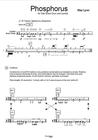 Phosphorus for Solo Snare Drum and Cymbal - page 1 