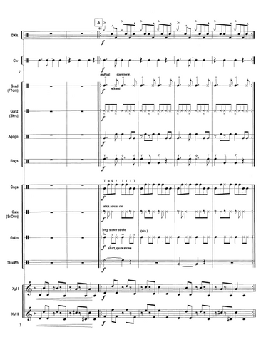 Clave for Percussion Ensemble - Score Page 2