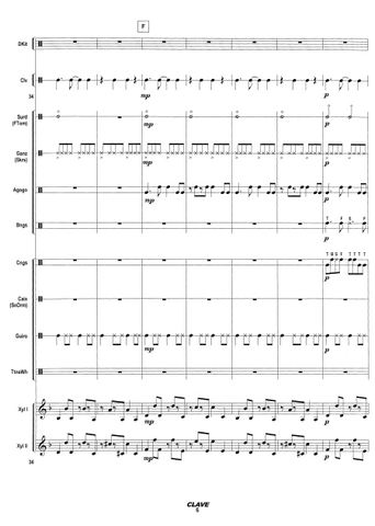 Clave for Percussion Ensemble - Score Page 6