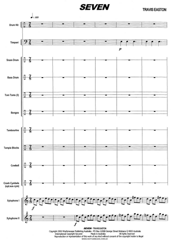 SEVEN for Large Percussion Ensemble - Score example page 3