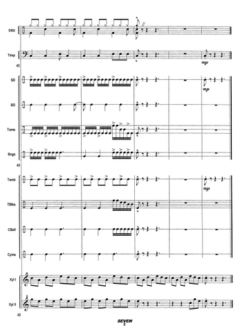SEVEN for Large Percussion Ensemble - Score example page 8