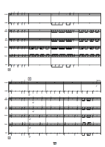 SPIKE for Percussion Ensemble - Beginner/Intermediate - Score Example