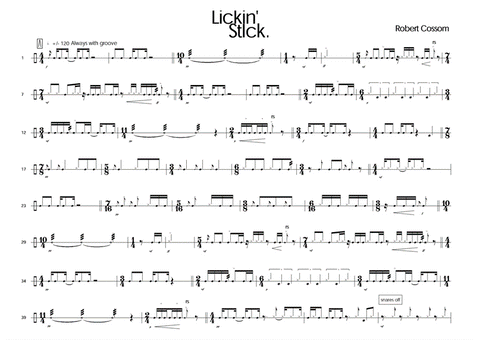 Lickin' Stick for Solo Snare Drum